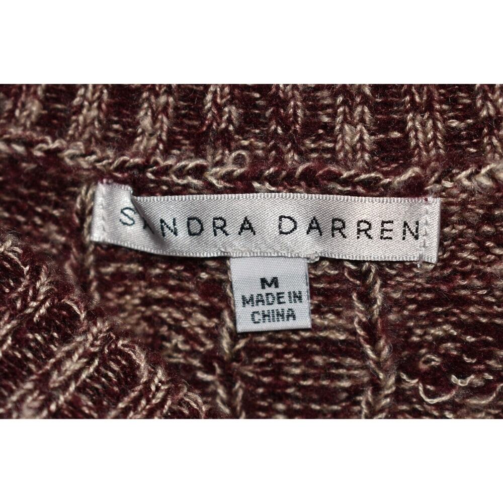 SANDRA DARREN NEW $78 3/4 Sleeve Ribbed‎ Sweater Dress Side Button Detail Medium - Picture 3 of 3